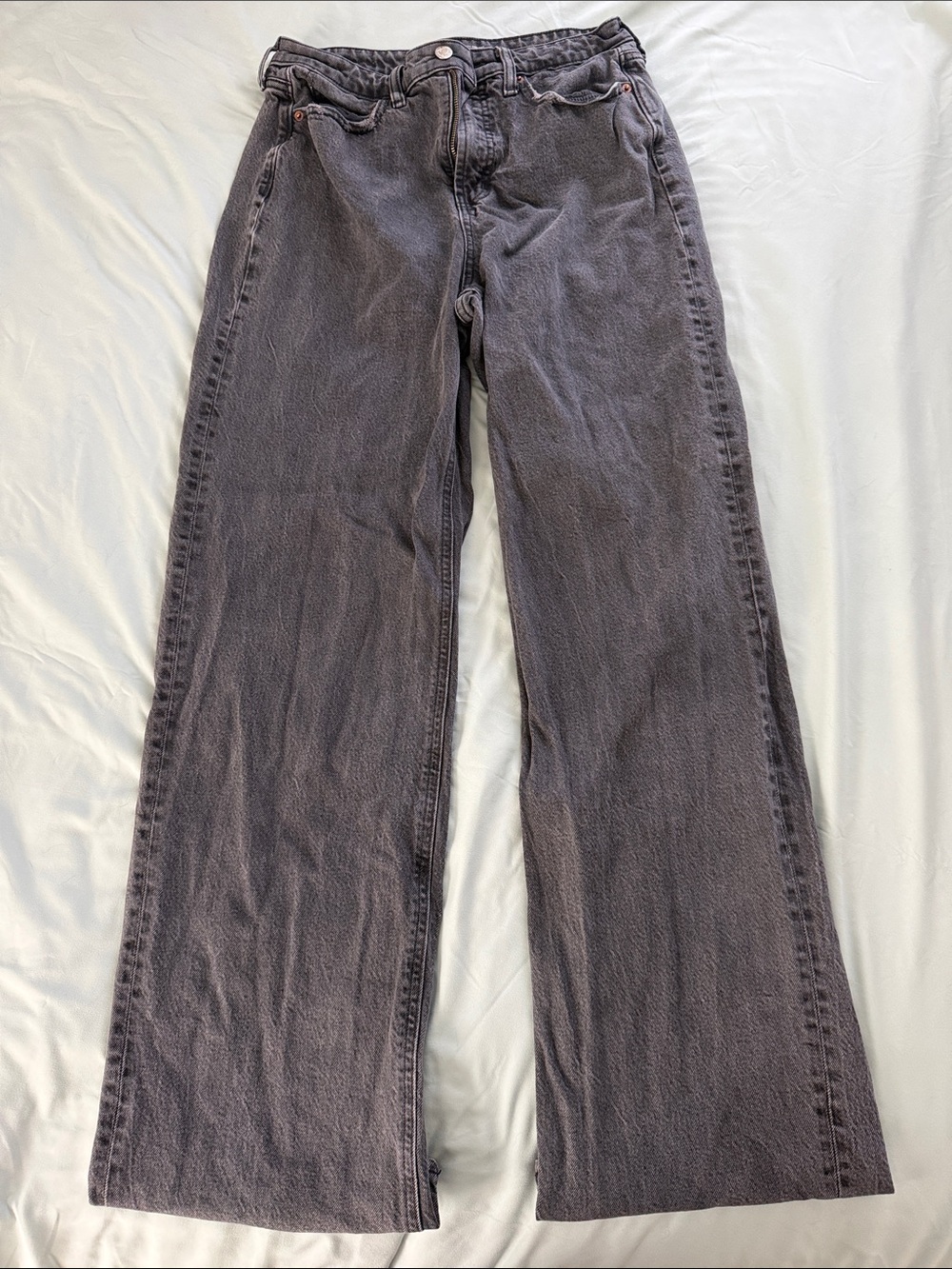 Old Navy Women's Wide Leg Jeans in Charcoal Gray